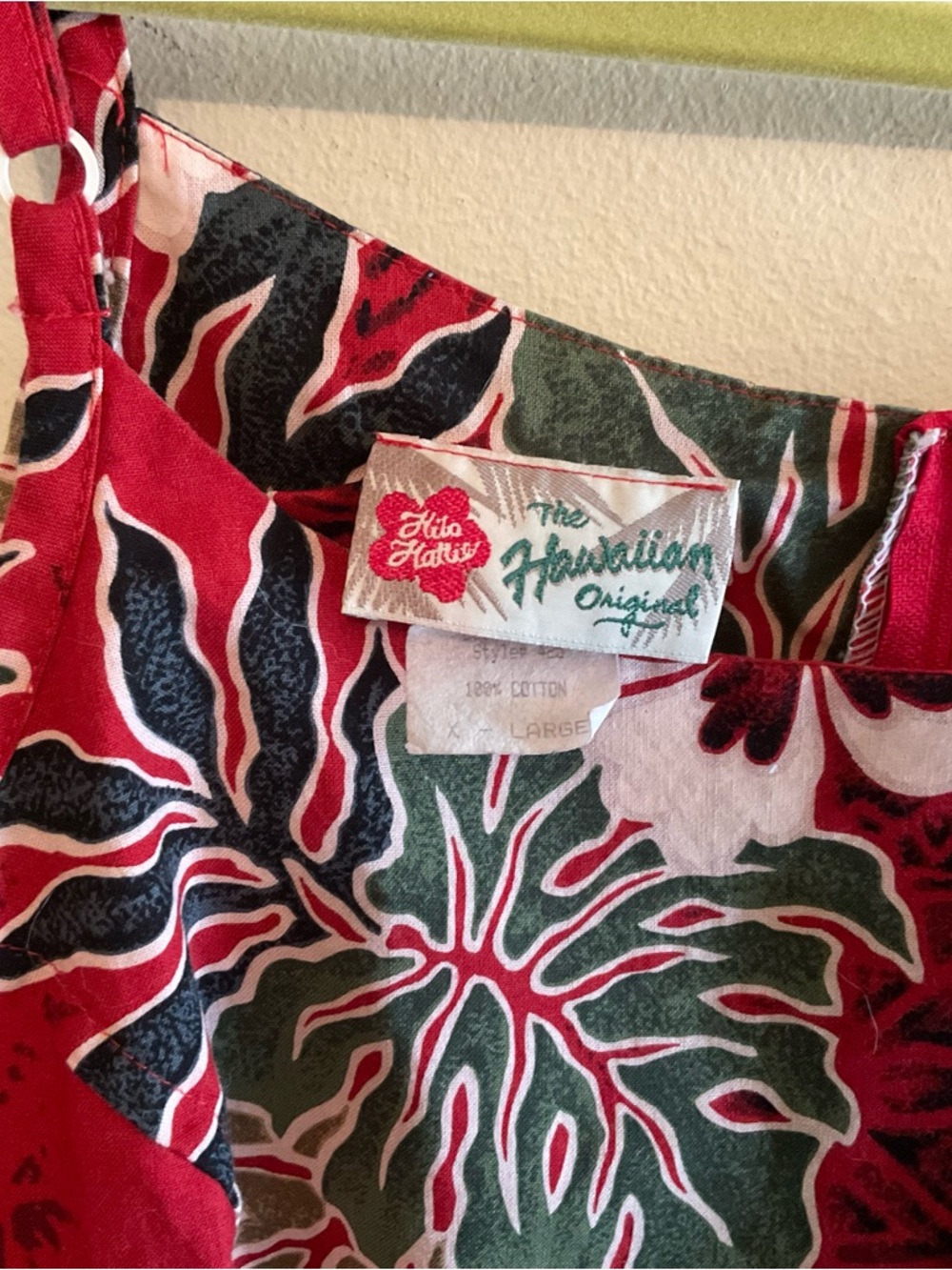 Hilo Hattie XL Hawaiian Sundress Vintage Floral Tropical Cotton Adj Strap EXC - Picture 7 of 8